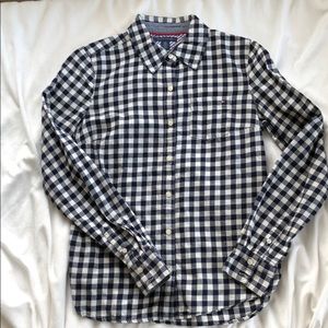 Tommy Hilfiger gingham check flannel shirt.
